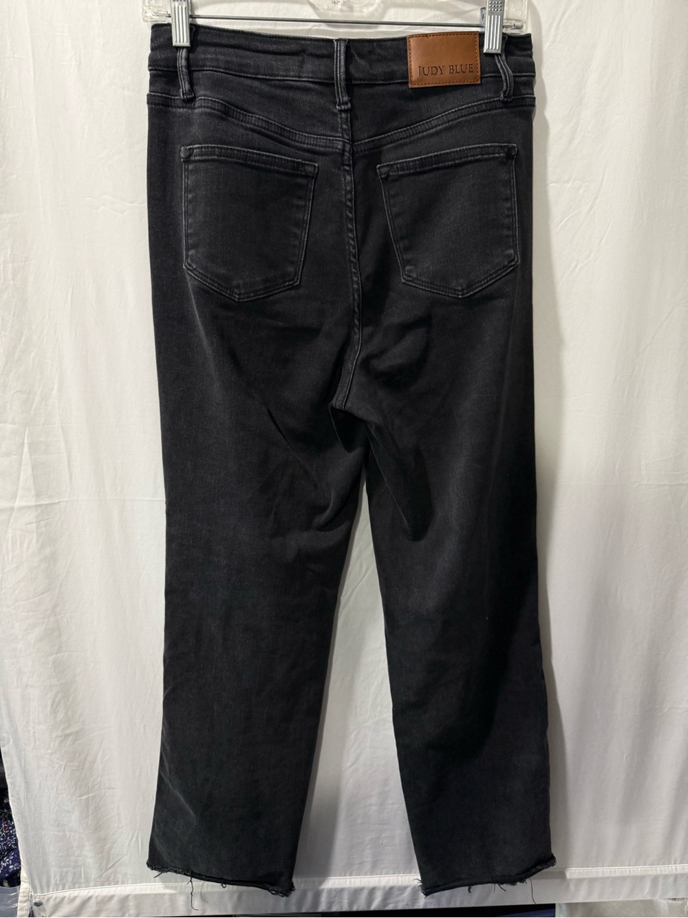 Judy Blue Men's Washed Black Ripped Slim Straight Jeans - Picture 3 of 4